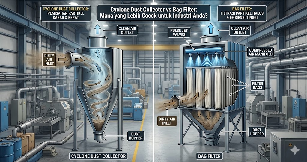 Cyclone Dust Collector vs Bag Filter: Mana yang Lebih Cocok?